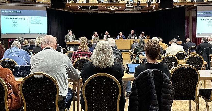 Ett sammanträde med kommunfullmäktige