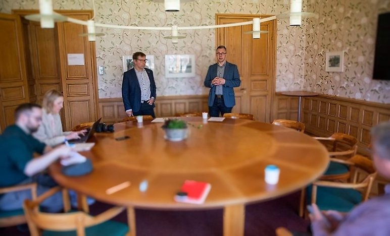 Christer Sundqvist och Johan Söderberg presenterade idag inför media, planerna för Viadidakt.